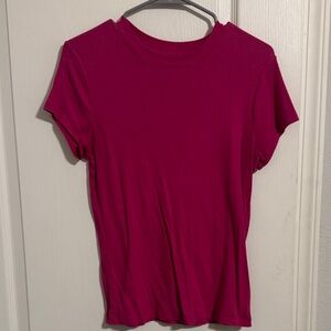 a new day Fuchsia Short Sleeve Tee